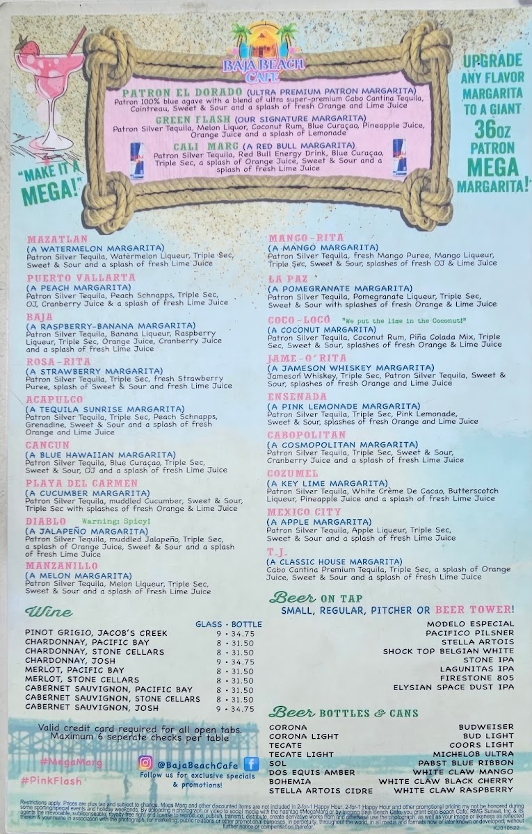 Baja Beach Cafe Menu - Image 3