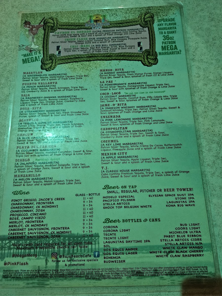 Baja Beach Cafe Menu - Image 5